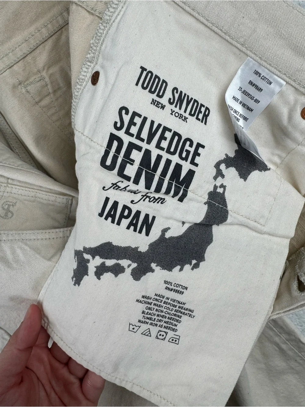 Todd Snyder Slim Lightweight Japanese Selvedge Denim Jeans Canvas 36x32